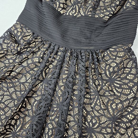 PAMELLA ROLAND Formal Gown Silk Lace Overlay Long Sleeve Women's 4 Party Dress - Picture 9 of 16